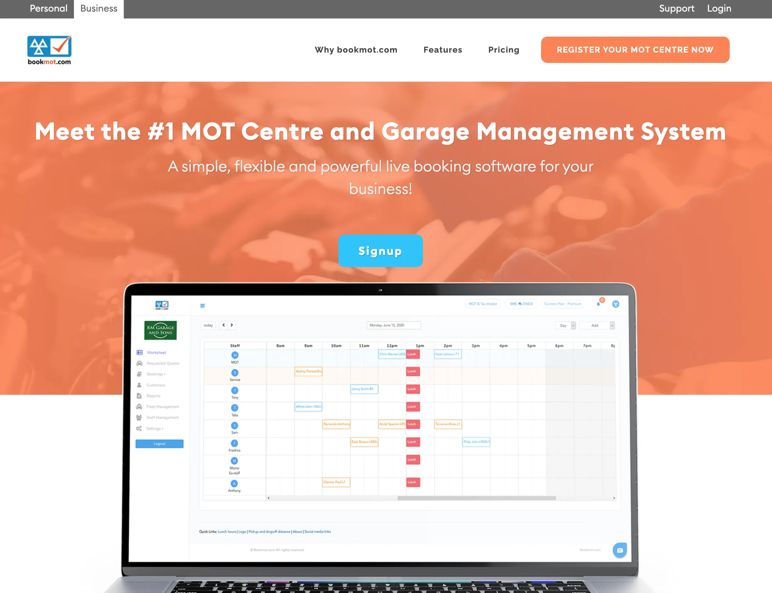 Bookmot Garage System Homepage Bookmot Garage System Homepage