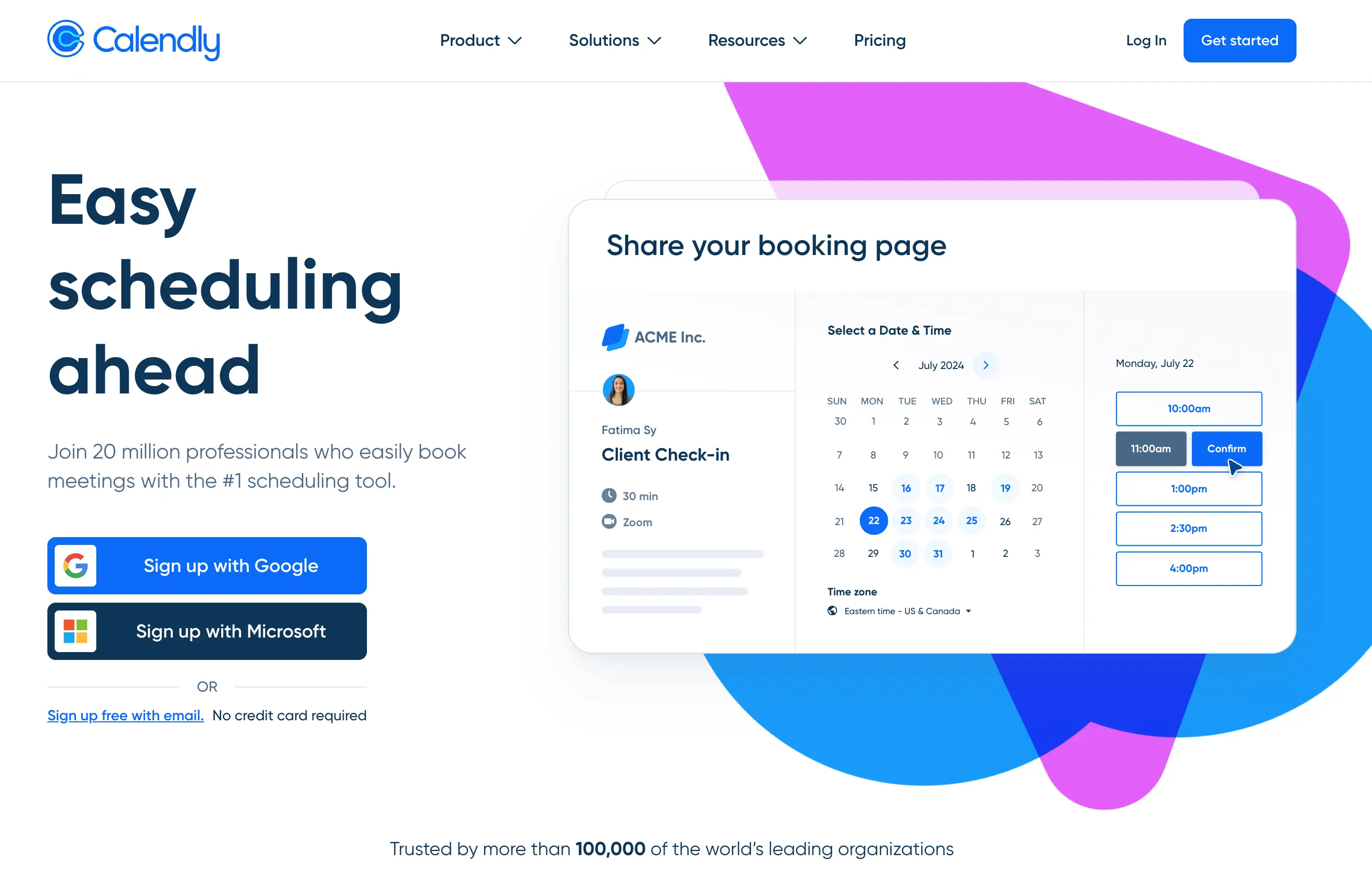 Calendly Main Website