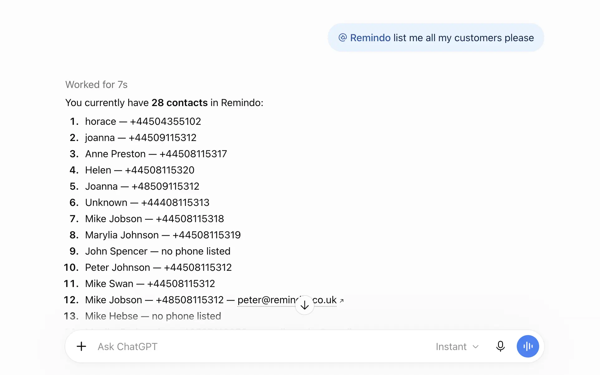 Chat Gpt MCP Connector Remindlo Chat Gpt MCP Connector Remindlo