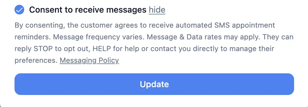 Consent To Receive SMS Reminders Consent To Receive SMS Reminders