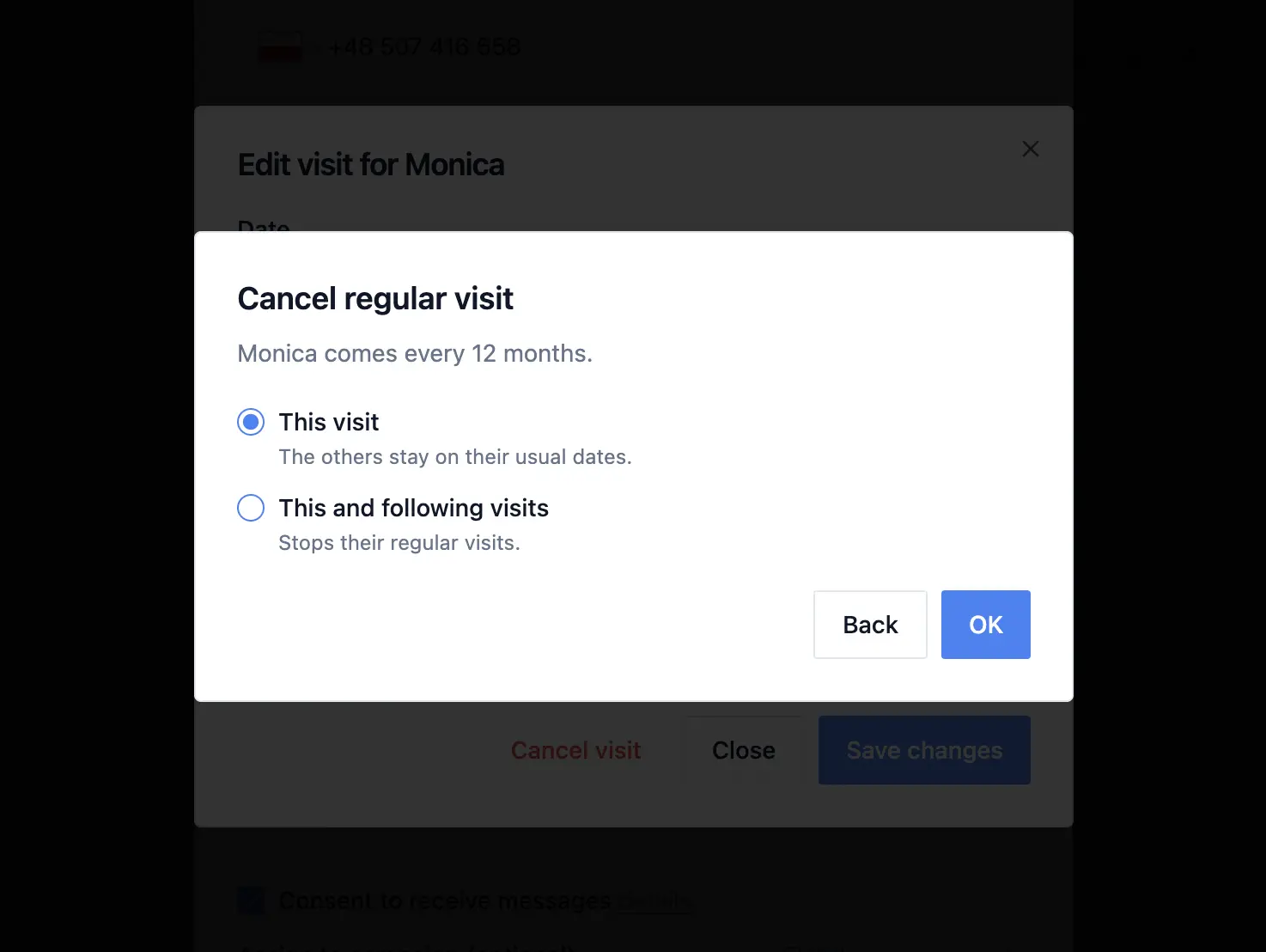 Edit Recurrent Visit In SMS Reminder System Edit Recurrent Visit In SMS Reminder System