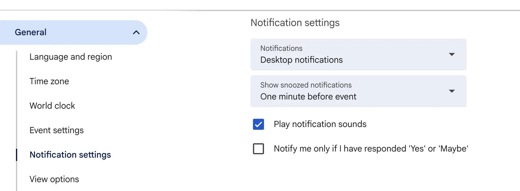 Where to look for Google Calendar Notification Settings Where to look for Google Calendar Notification Settings