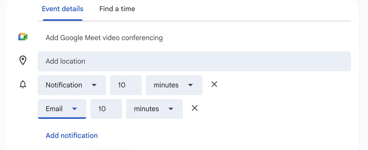 Google Calendar Per Event Notification Settings Google Calendar Per Event Notification Settings