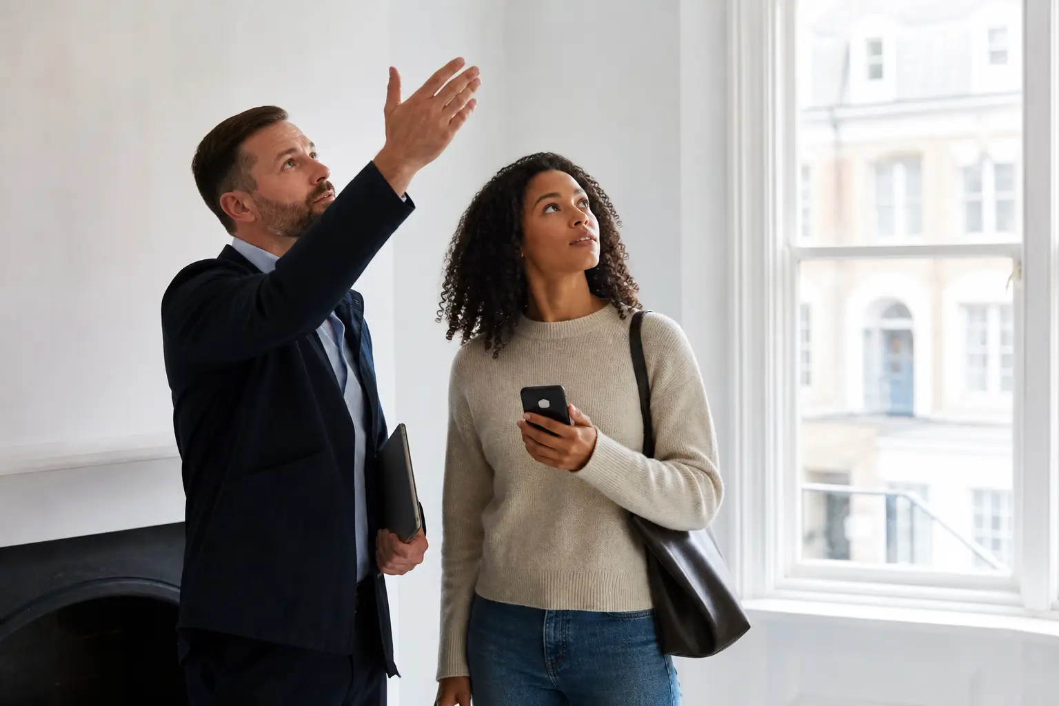 Property manager meeting a tenant