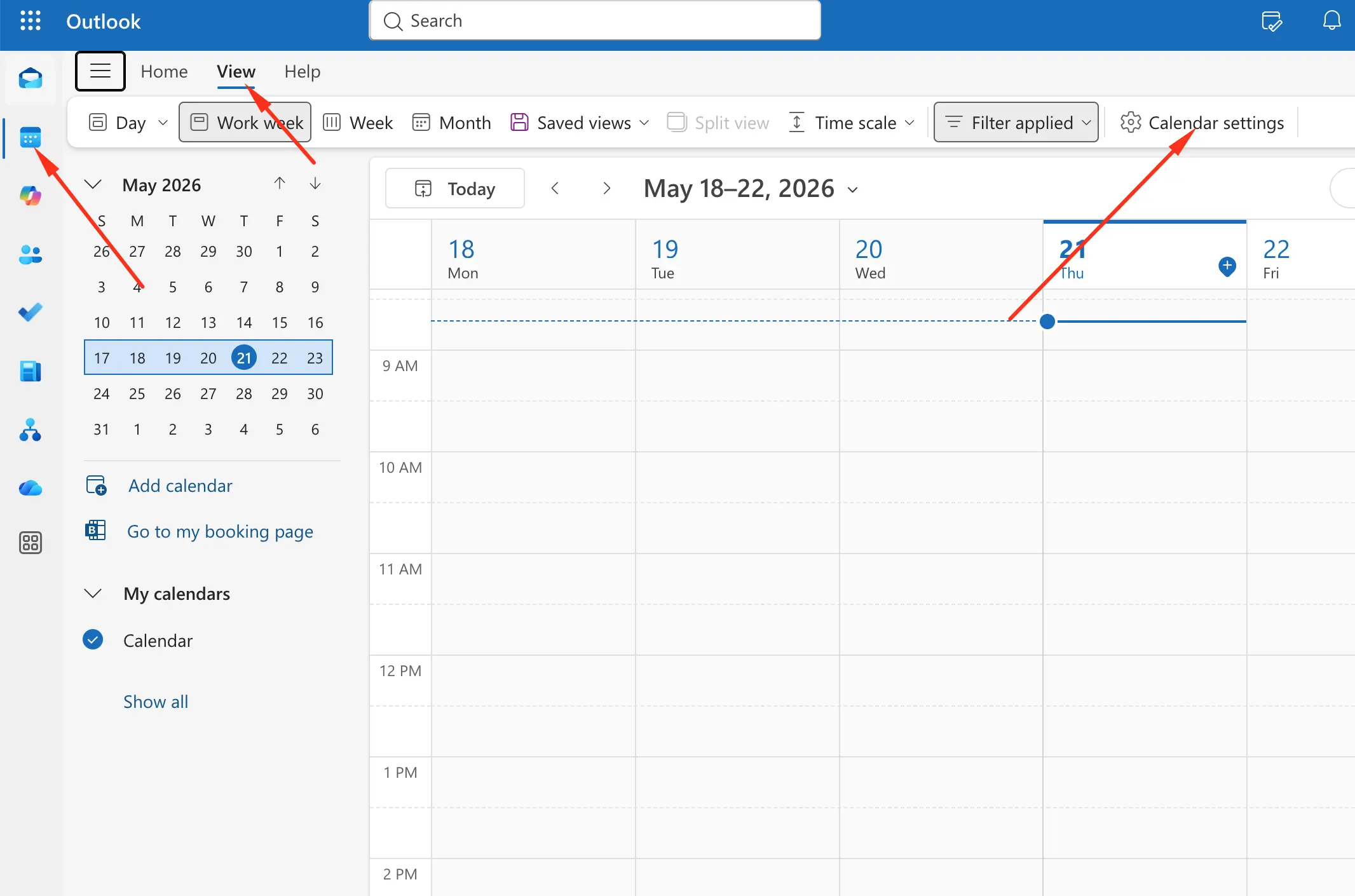 Outlook Calendar View Tab Outlook Calendar View Tab