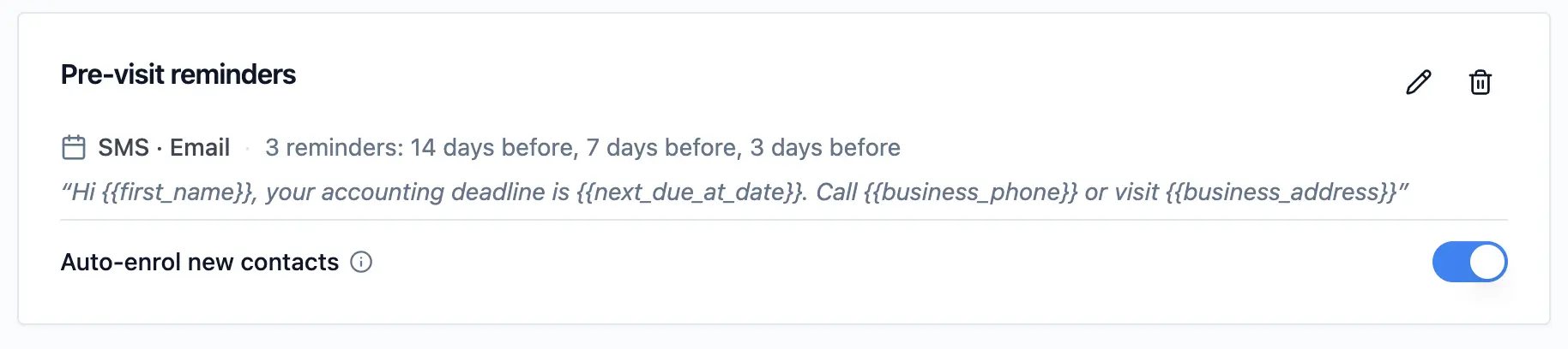 Pre Visit Sms Reminder Pre Visit Sms Reminder