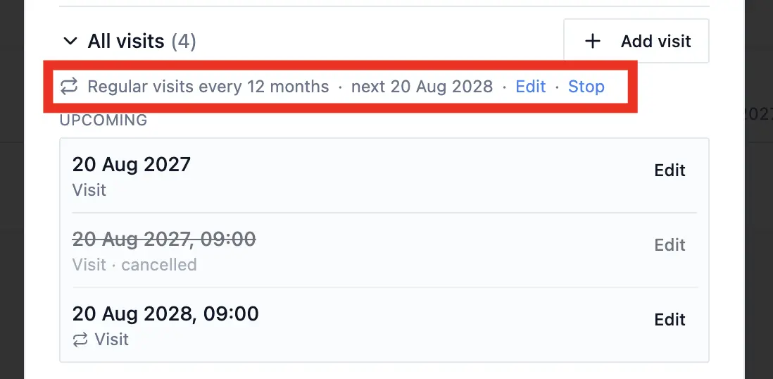 Recurrent Visits Schedule With Automated Reminders Recurrent Visits Schedule With Automated Reminders