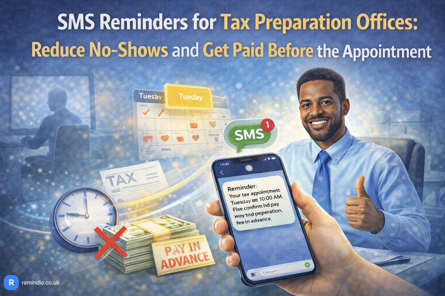 SMS Reminders for Tax Preparation Offices: Reduce No-Shows and Get Paid Before the Appointment