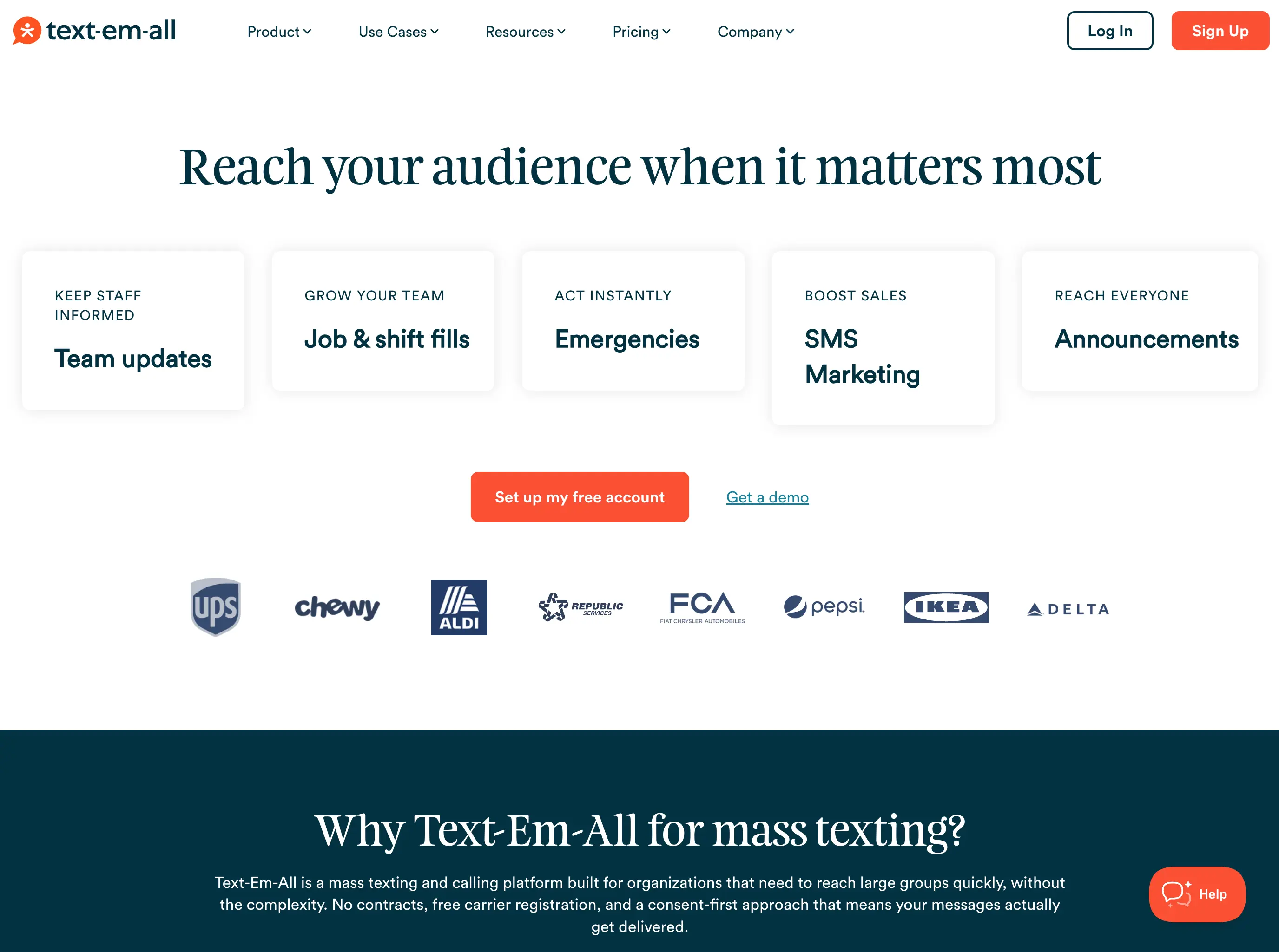Text-em-all Homepage Text-em-all Homepage